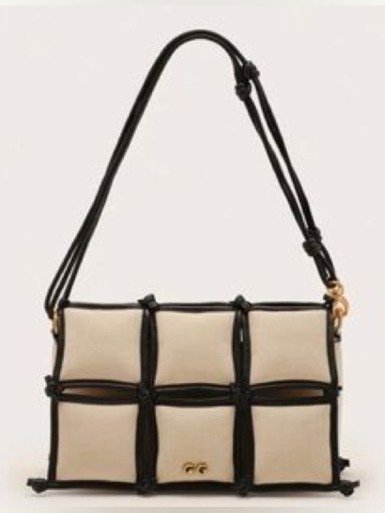 cult gaia Handbags - Cult Gaia Puff Crossbody Bag Khaki & Black Nwot comes with dustbag Retail $498